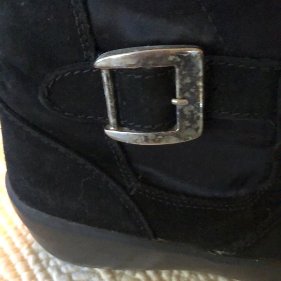 Pajar pullon fabric fold over snow boots with faux fur interior & low wedge heel - Picture 4 of 11